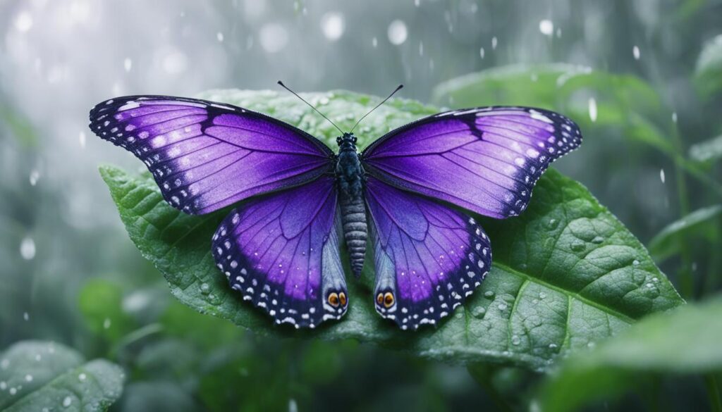 A purple butterfly symbolizing lupus