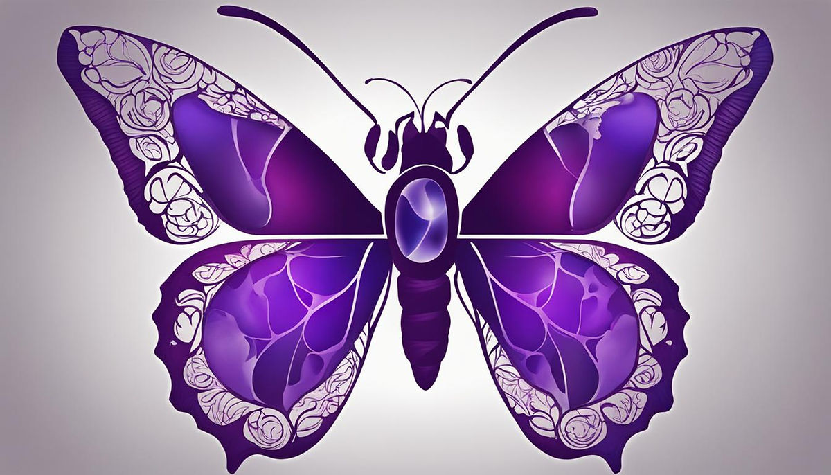 A purple butterfly image that showcases the connection between lupus and the kidneys