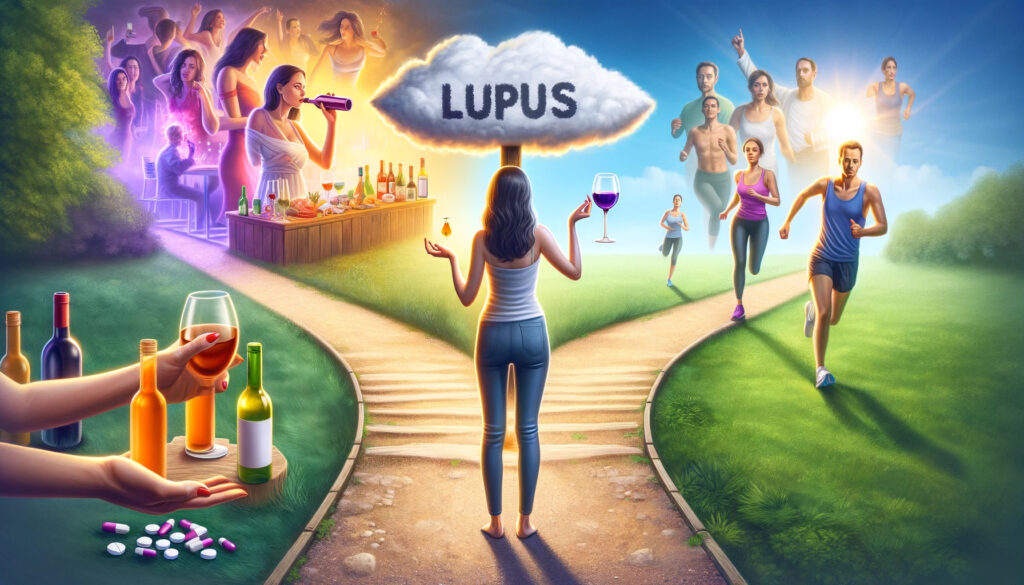 A woman with Lupus decides between a healthy lifestyle and partying.